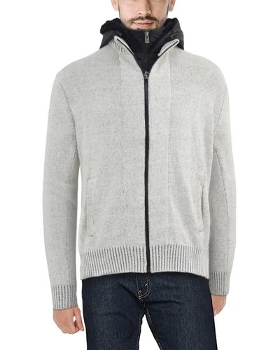 Xray Jeans Full-zip Sweater Jacket - Gray