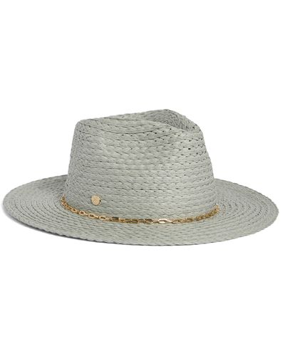 Vince Camuto Chain Trim Panama Straw Hat - Multicolor