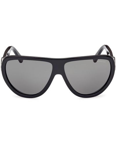 Moncler 62mm Pilot Sunglasses - Gray