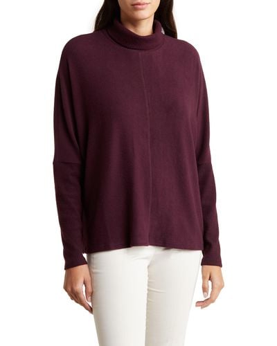 Heather by Bordeaux Hacci Turtleneck Sweater - Red