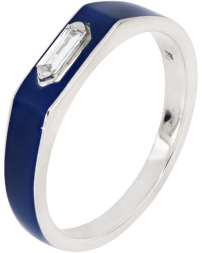 Bony Levy Iris Tapered Diamond Band Ring - Blue