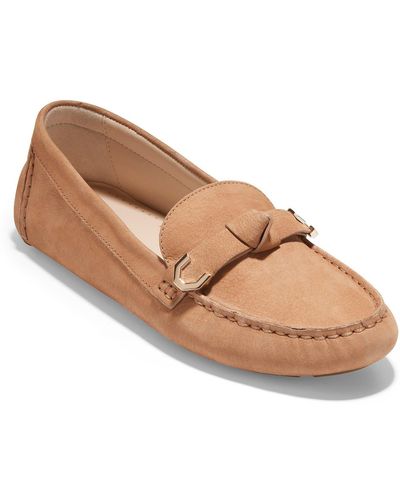 Cole Haan Evelyn Bow Leather Loafer - Natural