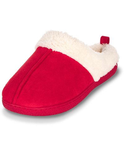 FLOOPI Faux Shearling Lined Slipper - Red