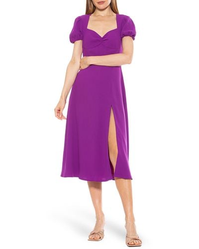 Alexia Admor Gracie Sweetheart Slit Dress - Purple