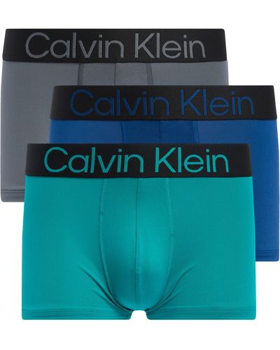 Calvin Klein 3-pack Low Rise Trunks - Blue