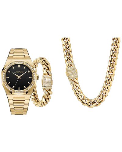 Ed Hardy Crystal Pavé Quartz Bracelet Watch - Metallic