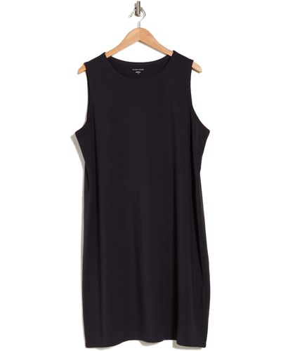 Eileen Fisher Stretch Organic Cotton Dress - Black