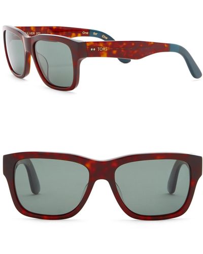 TOMS 57mm Culver Polarized Tortoise Sunglasses - Multicolor