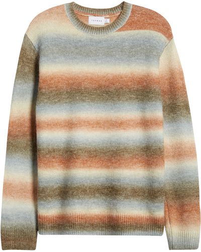 TOPMAN Fluffly Ombré Sweater - Multicolor