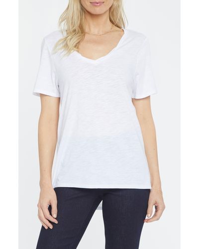 NYDJ Twist V-neck T-shirt - White