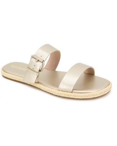 Kensie Flora Slide Sandal - White