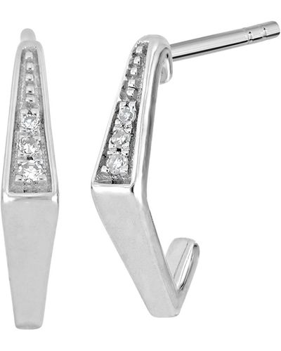 CARRIERE JEWELRY Linia Geometric Hoop Earrings - Metallic
