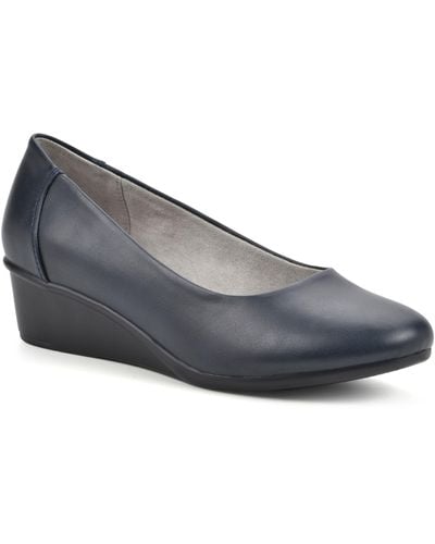 White Mountain Boldness Wedge Pump - Gray