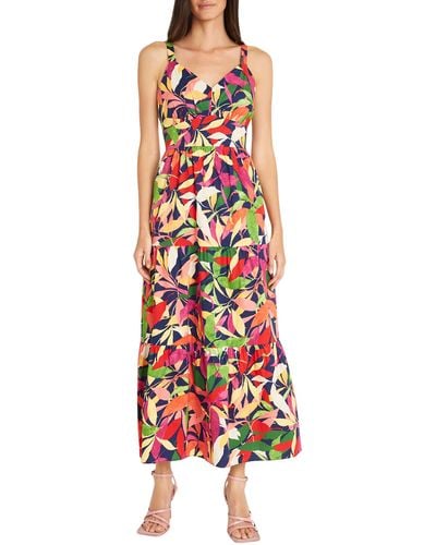 Maggy London Tiered Maxi Dress
