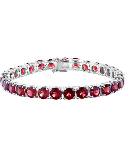Effy Sterling Silver Garnet Tennis Bracelet - Red