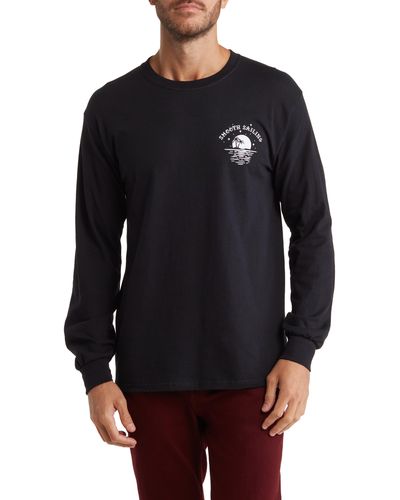 Retrofit Smooth Sailing Long Sleeve Graphic T-shirt - Black