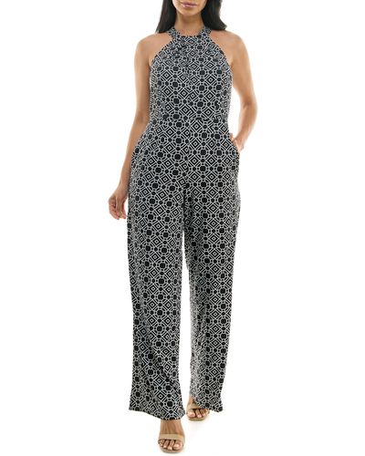 Black Nina Leonard Jumpsuits and rompers for Women | Lyst
