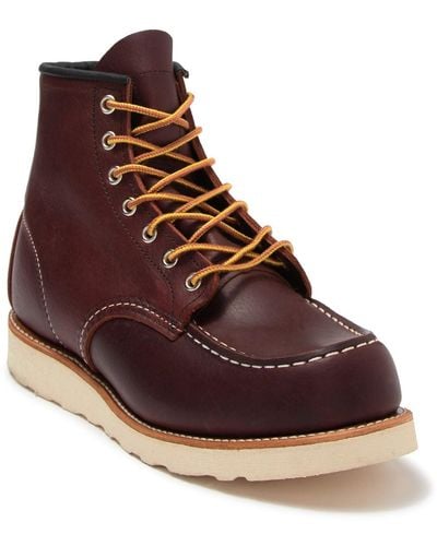 Red Wing Shoes Briar Oil Slick 6-inch Moc Toe Boots - Brown