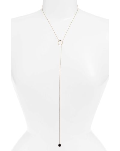 THE KNOTTY ONES Lariat Necklace - White