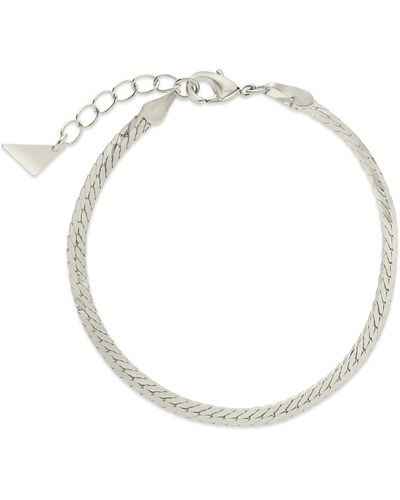 Sterling Forever Bentley Chain Bracelet - White