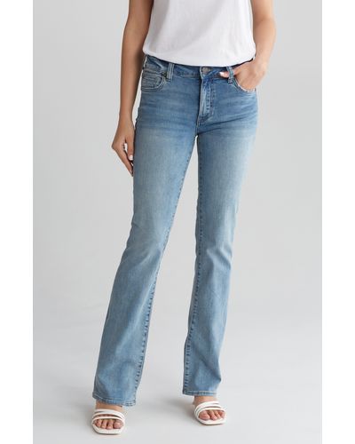 Kut From The Kloth Nicole Flap Back Low Rise Bootcut Jeans - Blue
