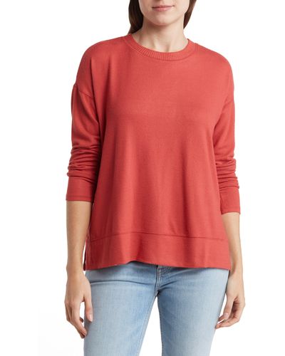 Lucky Brand Cloud Jersey Sweater - Red