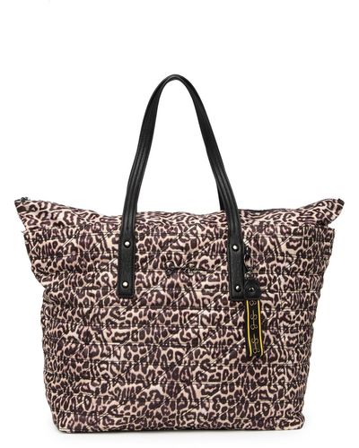 Jessica Simpson Kaia Leopard Printed Tote Bag - Brown