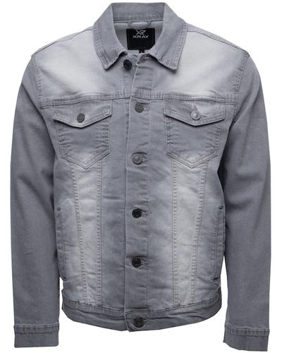 Xray Jeans Washed Denim Jacket - Gray