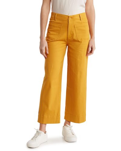 Bagatelle Cropped Cotton Twill Pants - Orange