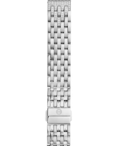 Michele Caber Isle 18mm Diamond Bracelet Watchband - White