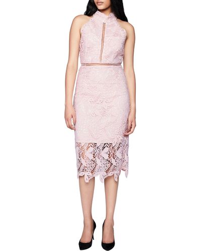 Bardot Willow Lace Dress - Pink