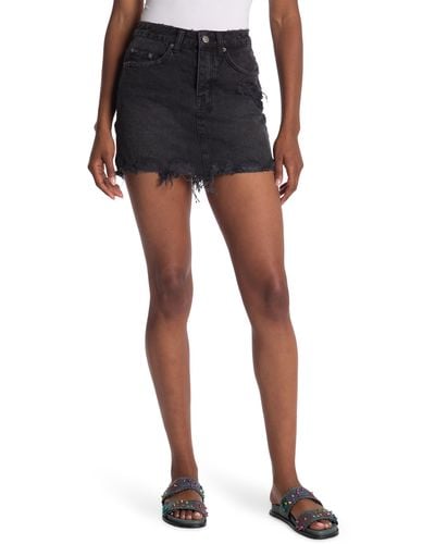 Ksubi Mini Moss Super Freak Denim Skirt - Black
