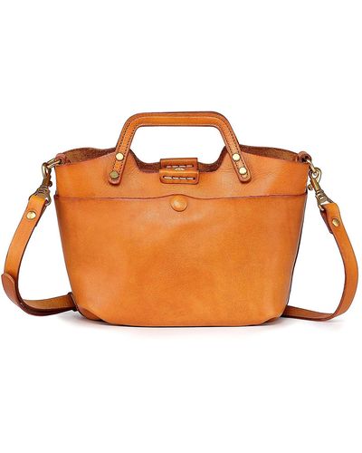 Old Trend Sprout Land Mini Leather Tote - Orange
