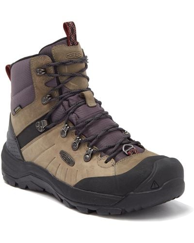 Keen Revel Iv Mid Polar Waterproof Insulated Hiking Boot In Steel Grey/magnet At Nordstrom Rack - Gray
