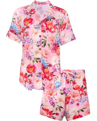 Posh Peanut Brisa Floral Pajama Set - Pink