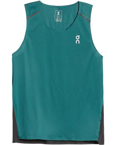 On Shoes Performance Running Tank In Evergreen/black At Nordstrom Rack