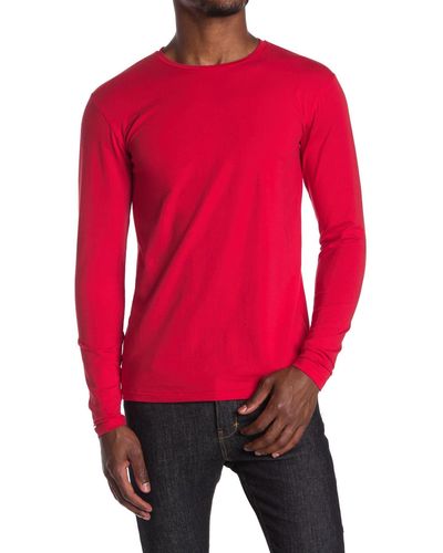 Xray Jeans Crewneck Long Sleeve T-shirt - Red