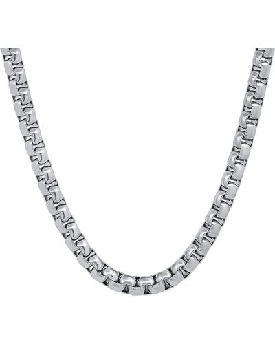 Hickey Freeman Stainless Steel Single Chain Necklace - Metallic