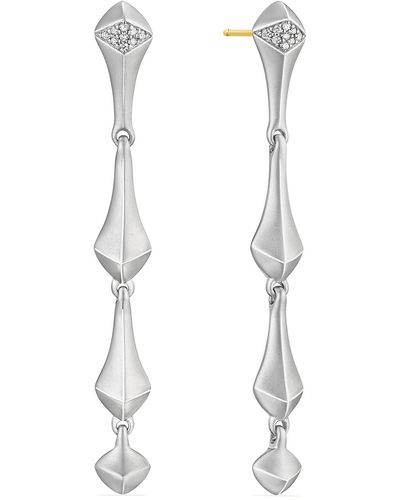 Judith Ripka Iris Diamond Drop Earrings - White