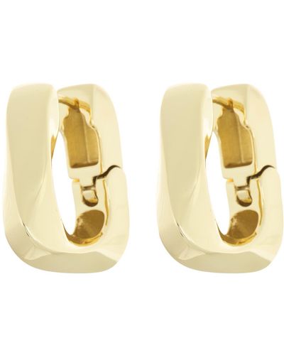 Nordstrom Demi Fine Twisted Square Hoop Earrings - Metallic