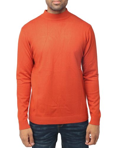 Xray Jeans Core Mock Neck Knit Sweater - Orange