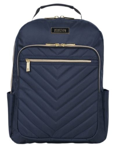 Kenneth Cole Chelsea Chevron Quilted Backpack - Blue