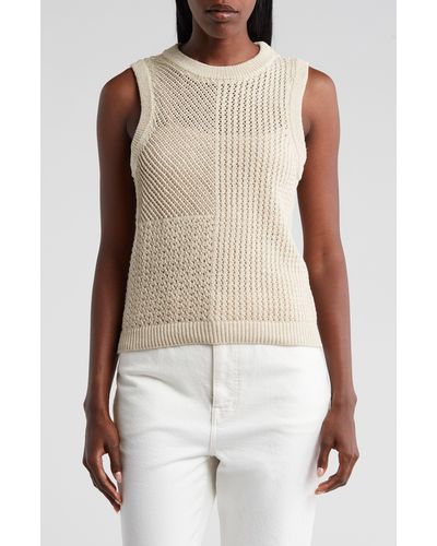 Rachel Roy Crochet Sweater Tank - White