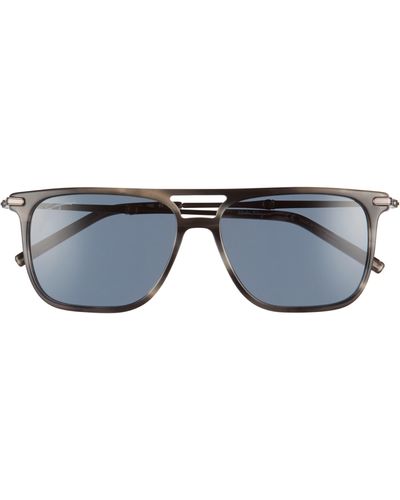 Ferragamo Salvatore 57mm Square Sunglasses - Blue