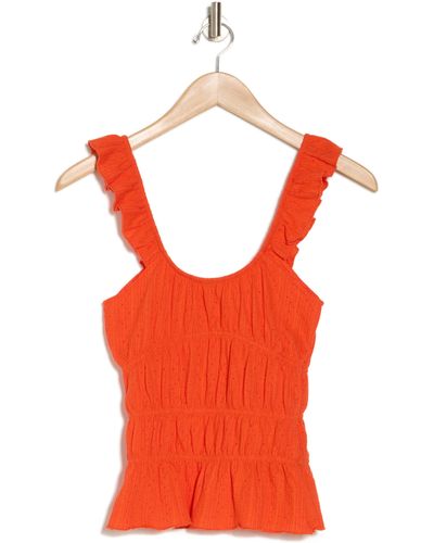 TOPSHOP Frill Strap Camisole - Red