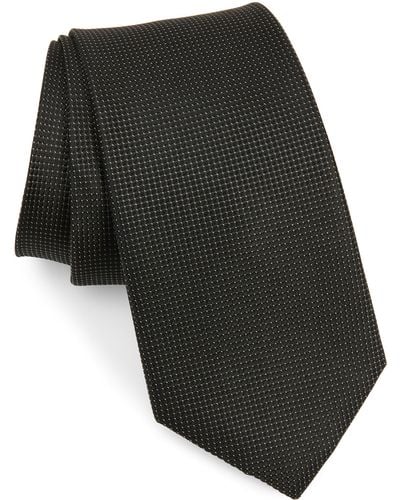 Nordstrom Haley Solid Silk Tie - Black