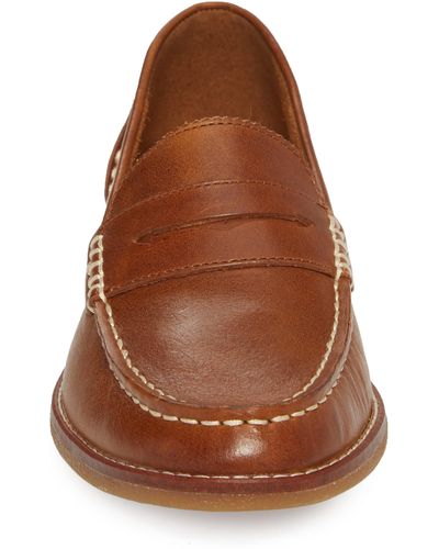 Sperry Top-Sider Seaport Penny Loafer In Tan Leather At Nordstrom Rack - Brown