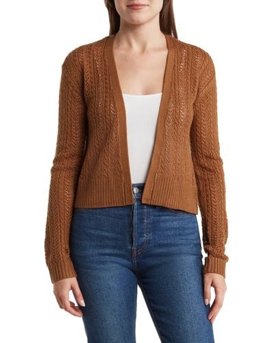 Love By Design Gia Pointelle Cardigan - Blue