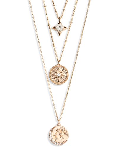 THE KNOTTY ONES Astrological Charm Layered Necklace - White