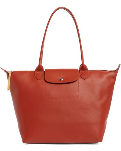 Longchamp Le Pilage City Tote Bag - Red
